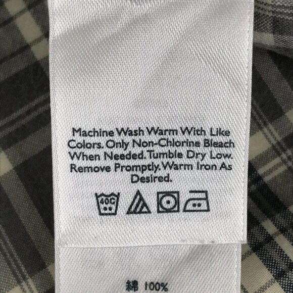 Eddie Bauer Button Up Shirt Men's Large Cotton Casual Short Sleeve Plaid Outdoor - Picture 9 of 9